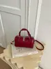 Bolsa Boston Retro Maillard para mulheres, nova coleção de outono 2026, bolsa de casamento vermelha de alta qualidade, transversal e bolsa de mão