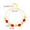 Joyería de oro de arena de Vietnam joyería de latón chapada en oro pulsera de piedras preciosas incrustadas joyería de moda para mujer accesorios fabricantes venta al por mayor