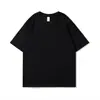 Nova Camiseta Masculina de Algodão CVC Estilo Americano de Manga Curta, Verão, Caimento Regular nos Ombros, Versátil, Emagrecedora, Confortável, Top com Gola Redonda Streetwear