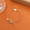 Popular Nueva Tendencia Nacional Pulsera de Caballo de Circonita Colorida, Atrae Riqueza y Estilo Festivo de Año Nuevo Caballo del Zodiaco Pulsera de Alta Gama