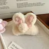 Orejas de conejo de peluche lindas horquilla rota femenina 2022 nuevo lindo clip lateral flequillo clip bb tocado horquilla