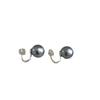 Fiebre de Corea del Sur con pendientes de perlas de imitación akoya de color brillante, clip para oreja de lujo ligero de alta gama