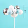 Nuvem bebê bola decorativa bola de pelo Branco Azul Rosa plug-in de confeitaria bolo Festa de Aniversário fantasia