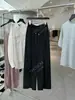 Corriste 26 Pantalones de Aire de Pierna Ancha de Largo hasta el Suelo Elásticos con Cintura Elástica, Pliegues Irregulares, Acetato de Doble Cara, Satén, Estilo Nuevo Primavera/Verano