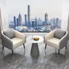 Mesa y Silla Pequeñas para Apartamento Combinación de Sofá Área de Descanso en Balcón Recepción de Hotel Oficina de Ventas Mesa y Silla Combinación de Mesa y Silla para Tienda de Té con Leche