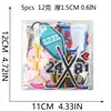 Parches Bordados para Decoración de Ropa, Parches de Sublimación, Parches Bordados por Computadora en Forma de Corazón, Llaveros de Dibujos Animados, Insignias