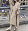 Nuevo Traje de Maternidad Suéter Forrado Engrosado Ropa Chaqueta de Punto Moda Madre Embarazada Vestido Otoño e Invierno