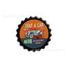 Comércio exterior famoso carro café parede decoração metal tampa garrafa vinho lata pintura criativo retrô tampa garrafa metal listagem