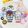 Calcomanías decorativas de oso conejo astronauta de dibujos animados DIY Broche de oso conejo funda para teléfono zapato flor caja de almacenamiento accesorios decorativos