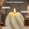 Vela eletrônica com design de onda em espiral transfronteiriça, decoração geométrica simples estilo nórdico para casa, presente de feriado