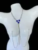 Cadena de pezón de strass de zafiro de venta caliente transfronteriza Nuevo traje de cadena corporal sexy europeo y americano
