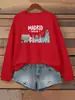 Impresión de Arquitectura Madrid España Sudaderas para Mujer Combinan con Todo Ropa Hip Hop de Chándal Y2K Cuello Redondo