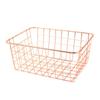 Cesta de armazenamento de ferro metálico simples nórdica para atacado, prateleira de armazenamento para casa, cesta de armazenamento de frutas, artigos diversos, joias