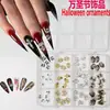 Accesorios Transfronterizos Nuevos para Uñas de Halloween Set de Aleación Decoraciones Esqueleto Fantasma Araña Murciélago Decoraciones para Uñas