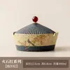 Cenicero de Cerámica Vintage Color Rojo Pedernal para Mesa de Sala de Estar en Casa, Portacigarrillos de Estilo Chino con Forma Creativa de Caqui, Lujo Ligero de Gama Alta