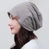 Touca Pulôver Sf Touca de Inverno Tendência Versátil Slouchy Gorro Estilo Preguiçoso de Inverno Feminino Touca de Tricô Casual Unissex