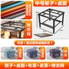 Mesa de fuego de acero inoxidable para hornear en casa, parrilla para fogatas, mesa calefactora sencilla para tareas domésticas, mesa plegable cuadrada pequeña para comedor, nuevos productos