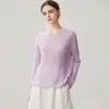 Suéter de cachemir a crochet, nuevo estilo otoño/invierno, top de una sola manga con lentejuelas para mujer, versátil y ligero, suéter de punto