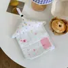 Nueva bolsa de pañuelos colgante de tela con estampado floral estilo ins para baño del hogar, sala de estar y coche, caja de pañuelos creativa