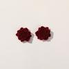 Parche de resina con forma de margarita y flor de rosa roja de vino vintage genial que combina con todo, material para horquillas de tocado DIY al por mayor