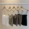 Top Tubo de Seda Gelo para Mulheres com Bojo Fixo, Camisola Anti-Exposição, Pode Ser Usado como Camada Interna ou Externa, Lindo Design nas Costas, Top Sexy