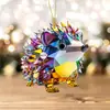 Amazon explosões desenho animado ouriço e cachorro 2D plano acrílico carro espelho retrovisor acessórios mochila pequeno pingente