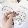 Gafas M2169 estilo retro TR de metal con montura grande para niña, con cara grande, estilo pequeño para amantes.