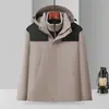 Chaqueta casual tres en uno de forro polar para exteriores, deportiva, cómoda, elegante, versátil, ropa de montaña para grupo de hombres