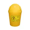 Cubo de basura basculante de 6L Cubo para bastoncillos de algodón con tapa abatible médica Cubo de basura para sala de estar gris Nuevo material Plástico PP Suministros diarios