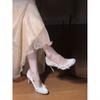 Nuevos Zapatos de Tacón Alto Estilo Chino con Cheongsam, Colección Otoño e Invierno 2026, Zapatos de Salón Poco Profundos de Tacón de Aguja con Punta Redonda de Terciopelo y Lazo Francés para Mujer