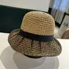 Chapéu de sol de verão moda feminina casual dobrável respirável aba larga chapéu de palha para férias viagem proteção solar cobertura facial chapéu de praia