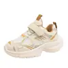 Tenis Casuales Estilo Universitario para Niñas 2024 Primavera y Otoño Nuevo Malla Transpirable Niños Grandes Antideslizantes Zapatos de Papá para Niños
