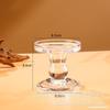 Castiçal Retrô Europeu Copo de Vidro Decoração Romântica para Jantar Castiçal Porta-Velas Material de Vidro Castiçal Coluna Romana