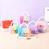 Amo Bolsa de Gelatina de Silicone Porta-Moedas Infantil Transversal Corrente de Pérolas de Bolhas Dupla Face Bolsa de Mão Unicórnio Personalizado