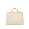 Bolsa Tote de Lona Feminina Mais Vendida Transfronteiriça, Bolsa de Letras Grande Capacidade Casual para o Dia a Dia, Bolsa de Lona Portátil com Impressão de Logotipo Disponível
