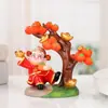Adorno de Árbol de Dinero Dios de la Riqueza, Adorno de Caqui para la Buena Suerte, Decoración Creativa para Escritorio del Hogar, Regalo de Artesanía de Resina, Adorno Cultural y Creativo