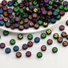 26 Letras Cuadradas de Letra Única Cuentas para Letras Accesorios para Joyería DIY Cuentas de Educación Temprana para Niños Hechas a Mano
