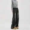 Jeans Gruesos de Pierna Ancha de Cintura Alta Forrados de Polar para Mujer, Novedad Invierno 2025, Pantalones Rectos Sueltos Adelgazantes con Caída hasta el Suelo