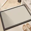 Alfombrilla de Baño Moderna Minimalista de Barro de Diatomeas Suave Felpudo Antideslizante de Secado Rápido para Puerta de Baño Felpudo Absorbente de Agua para Inodoro