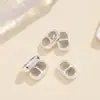 Pulseira com Fecho de Porco Oito Caracteres Banhada a Cobre Ouro 18K Ajustável Duplo Buraco Contas de Silicone Acessórios para Joias DIY Atacado