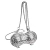Bolsa de Metal Personalizada para Cacahuetes 2025 Nueva Moda Europea y Americana Nicho Bolso de Hombro Cruzado para Mujer Mini Bolso para Lipstick