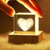 Adornos Creativos de Cristal Tallado en Cubo 3D de Luna y Nube - Decoración de Escritorio Estilo Casual