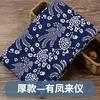 Venta al por mayor de tela estampada azul Wuzhen de algodón grueso de estilo chino, tela étnica azul y blanca, mantel, cortina, tela decorativa.