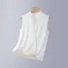 Elegante Camiseta Interior Estilo Blazer Profesional, Nueva Camiseta sin Mangas con Cuello en V para Mujer, Ropa de Abrigo Ajustada sin Mangas