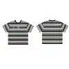 Camiseta de Manga Corta para Hombre 300g Tejido Pesado Tie-Dye Stay Wild Holgada Moda Urbana Camuflaje Tie-Dye