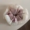 Estilo coreano estilo perezoso ~ Anillo para el cabello de intestino grueso grande plisado Sentido femenino tamaño grande Volante Suave bajo Herradura tocado para el cabello