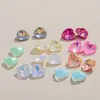 Novo Fundo Pontudo Coração de Pêssego Cristal Vidro Diamante Mocha Joias para Nail Art DIY Cor Macaron Decorações de Unha Usáveis