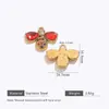 Pulseira Colar Brincos Pingente Abelhinha Diamante Aço Inoxidável Cor Duradoura Venda Quente Transfronteiriça Material DIY
