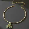 Brincos, Colar, Pulseira, Bracelete de Design Nicho Transfronteiriço Europeu e Americano com Flor de Gotejamento de Óleo, Conjunto de Joias Festivas Estilo Floresta para Mulheres