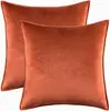 Directo de fábrica terciopelo simple color sólido almohada funda de almohada almohada de cama cojín de borde para sofá dormitorio